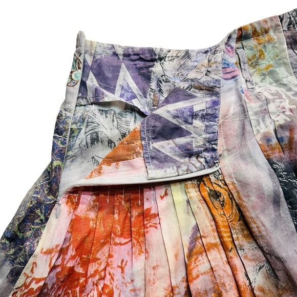 Blue Willi’s Denmark Linen Multicolor Floral / Geometric Skirt - Picture 5 of 11